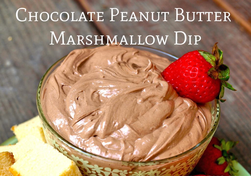 Chocolate Peanut Butter marshmallow Dip Recipe - createwithclaudia.com