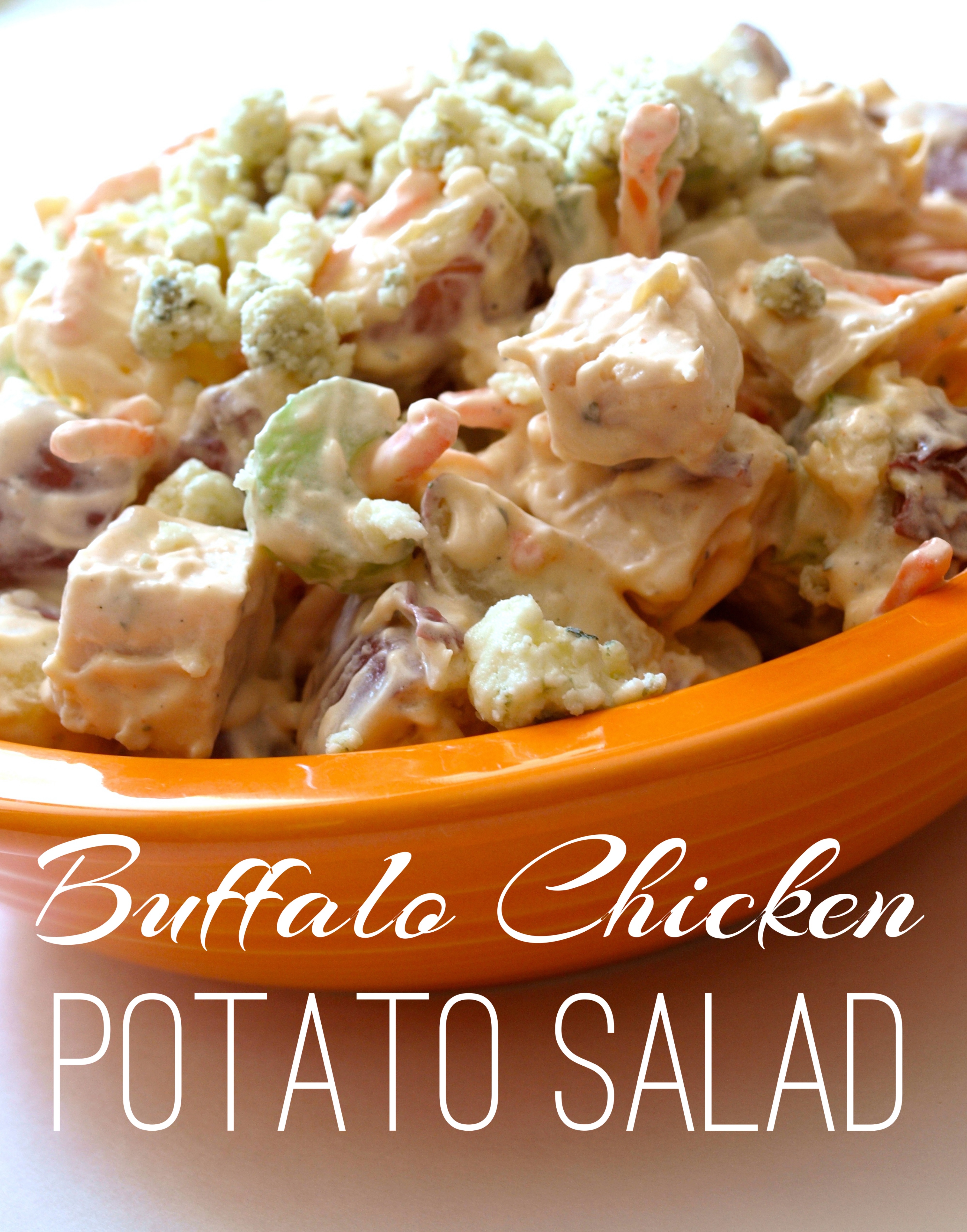 Buffalo Chicken Potato Salad - createwithclaudia.com