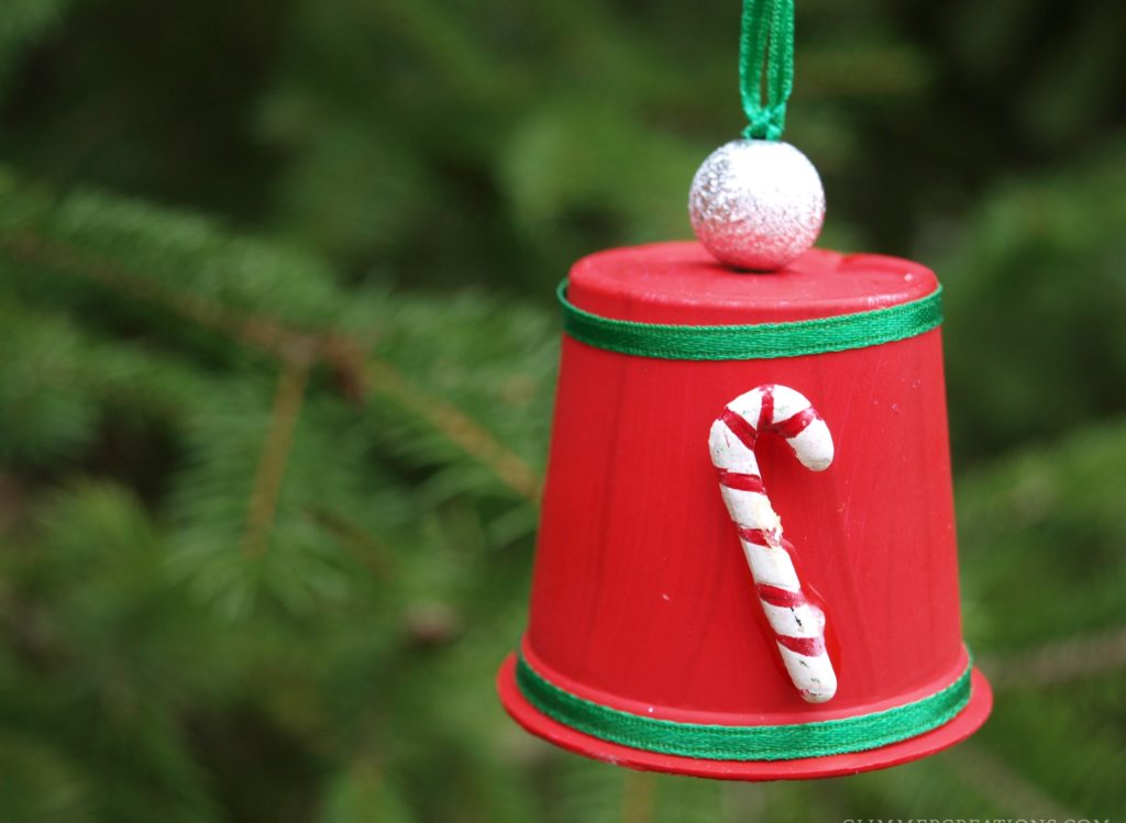 DIY Recycled Single Serve Christmas Bell - createwithclaudia.com