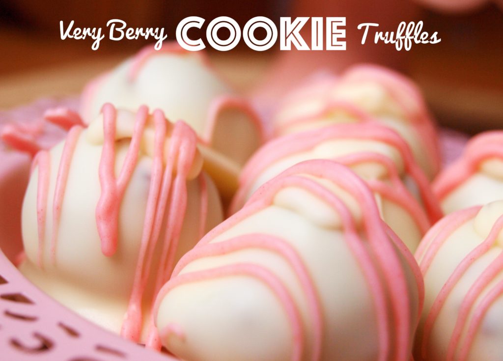 Berry Truffle No-Bake Sandwich Cookie Truffles - createwithclaudia.com