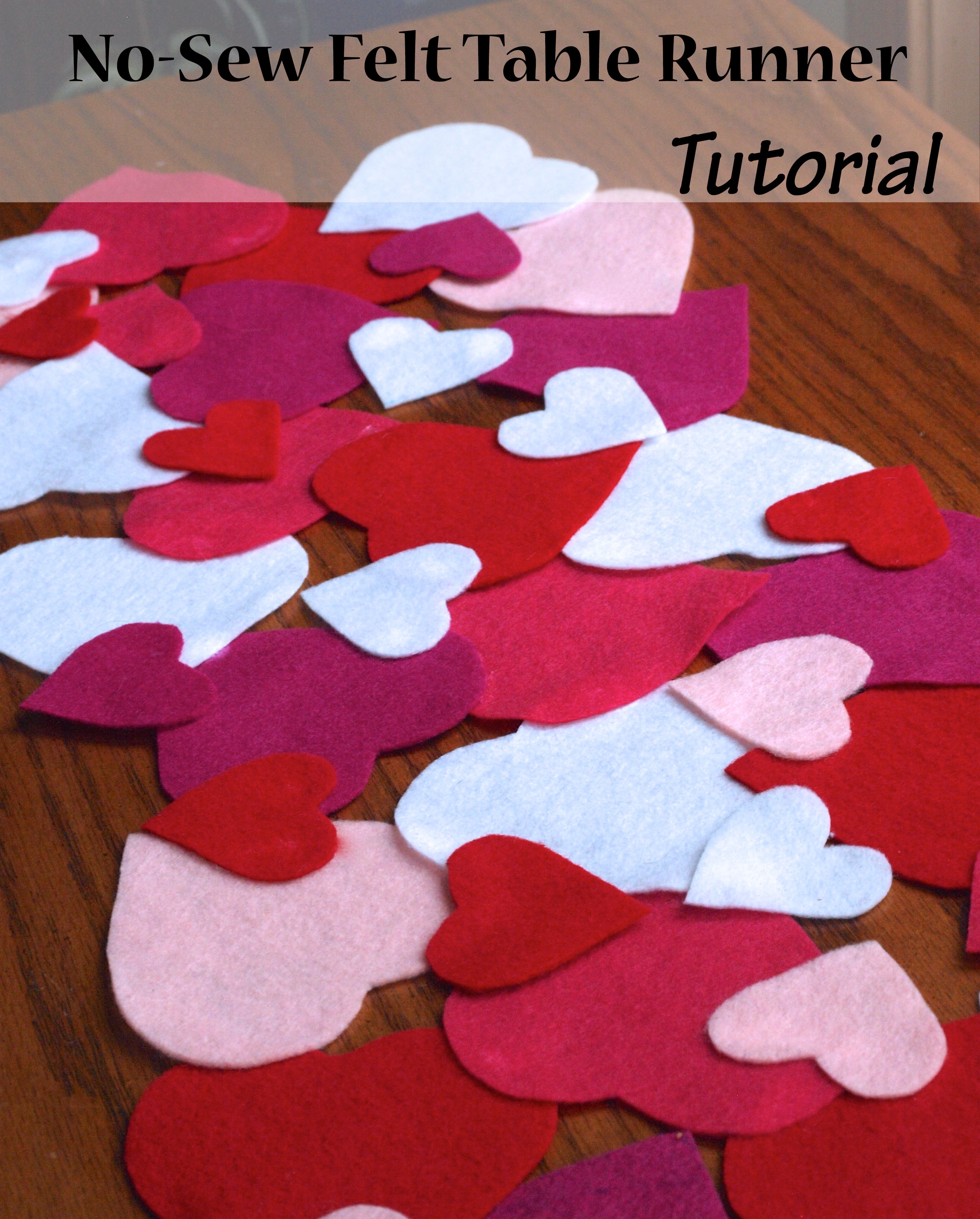 No Sew Felt Heart Table Runner