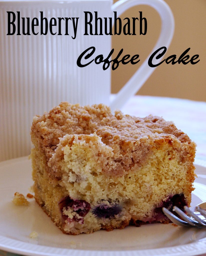 Blueberry Rhubarb Coffee Cake - createwithclaudia.com