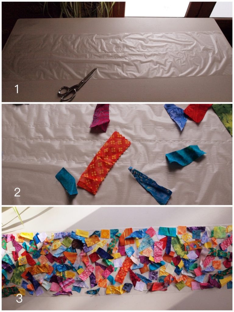 Batik Scrap Fabric Table runner - createwithclaudia