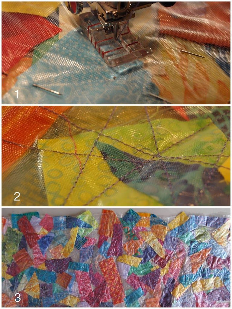 Batik Scrap Fabric Table Runner - Create with Claudia