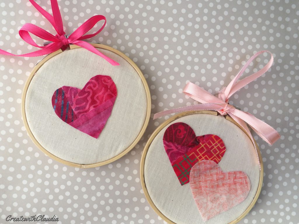 No-sew Valentine's Day Embroidery Hoop Patchwork Wall Hanging
www.createwithclaudia.com