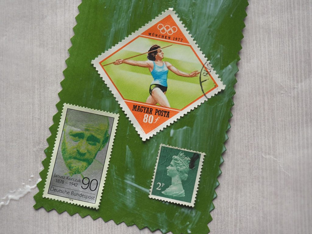 Recycled Postage Stamp Greeting Card DIY Tutorial