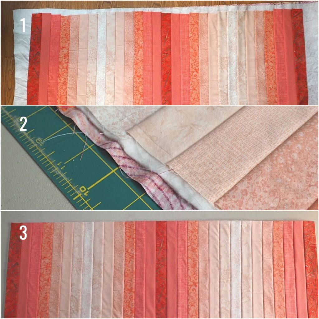 Ombré (Gradient) Quilt-As-You-Go Table Runner Tutorial - createwithclaudia.com