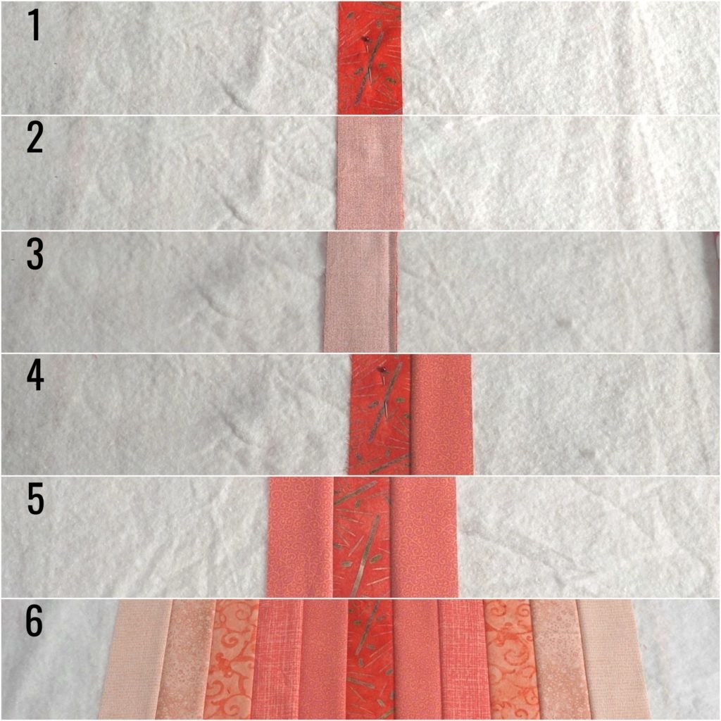 Ombré (Gradient) Quilt-As-You-Go Table Runner Tutorial - createwithclaudia.com