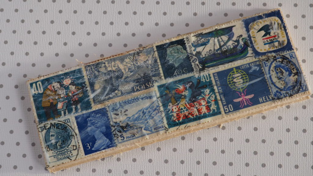 Postage Stamp Découpage Keepsake Box DIY Tutorial - createwithclaudia - #découpage #diy