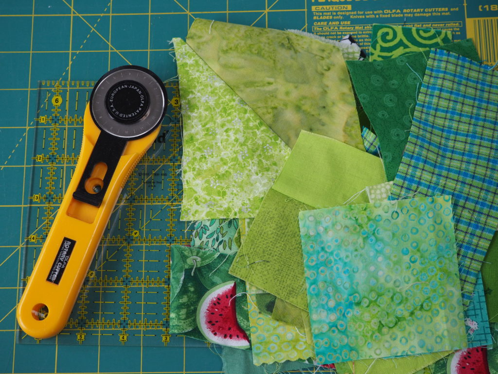 DIY tutorial on how to create fabric yardage out of scrap fabric pieces.  createwithclaudia.com 