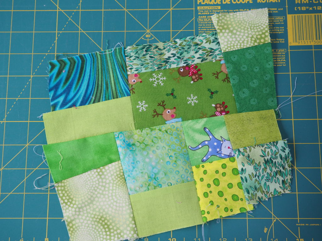 DIY tutorial on how to create fabric yardage out of scrap fabric pieces.  createwithclaudia.com 