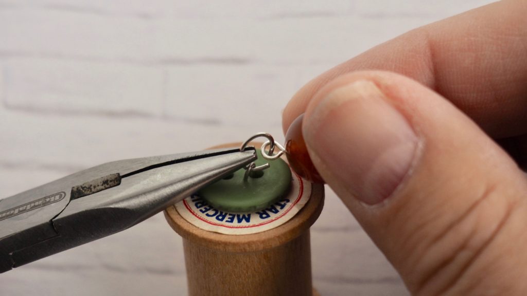 Vintage Wooden Spool and Bead Pendant Jewelry Making Tutorial - createwithclaudia.com