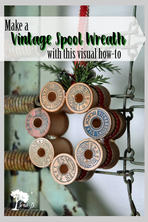 DIY Wooden Thread Spool Wreath