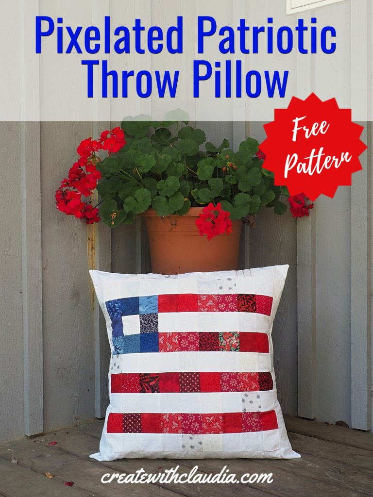 Patriotic Holiday Throw Pillow Pattern