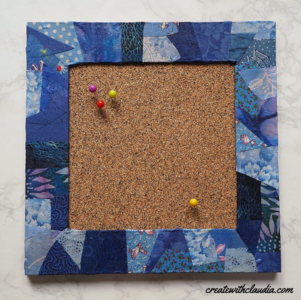 Scrap Fabric Découpage Bulletin Board - DIY Tutorial