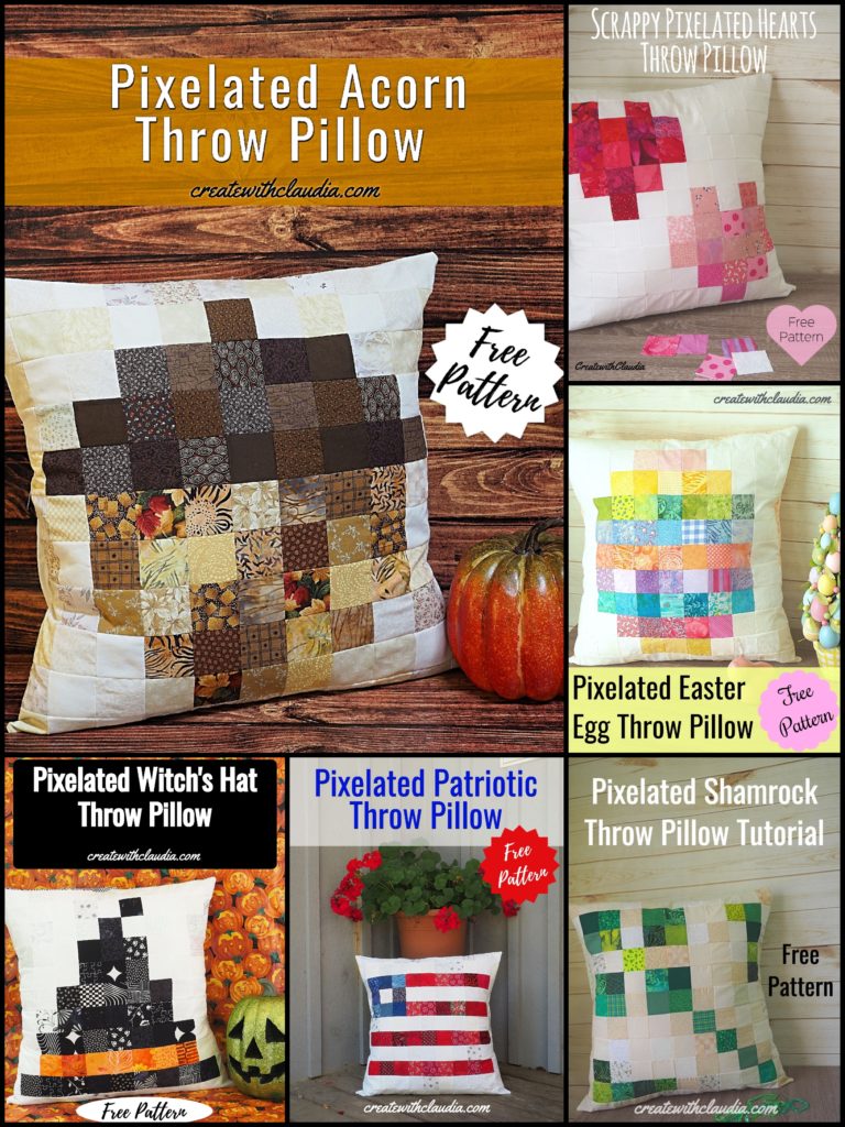 Holiday Pixelated Pillow Patterns