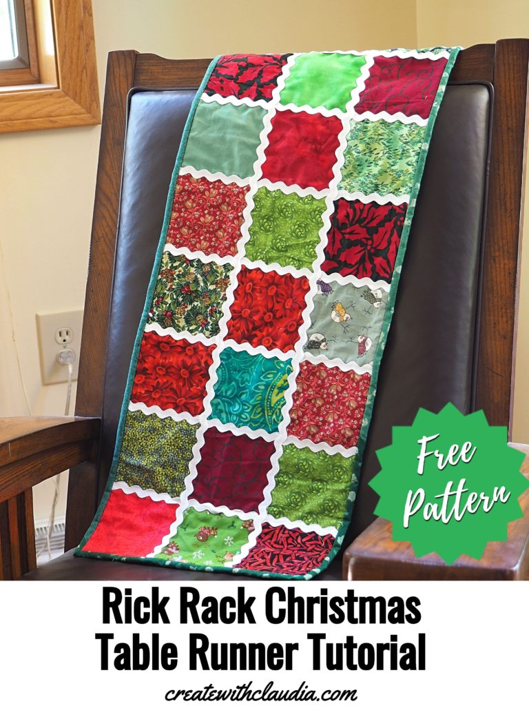 Rick Rack Christmas Table Runner Tutorial