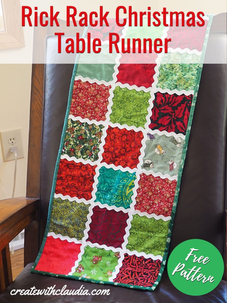 Rick Rack Christmas Table Runner Tutorial
