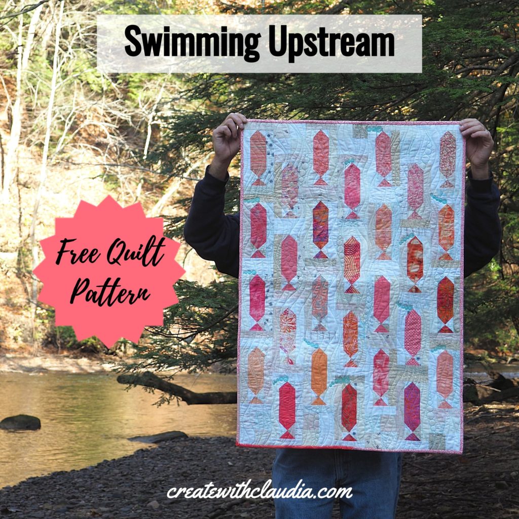 Swimming Upstream - Free Quilt Pattern by Create with Claudia