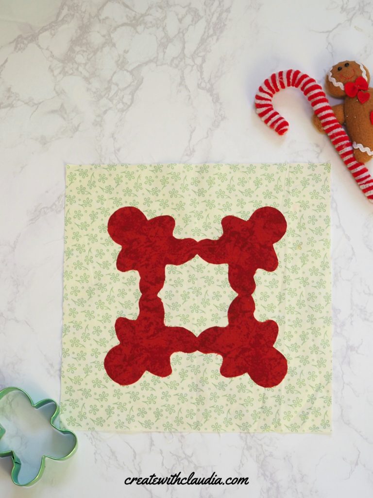 Gingerbread Cookie Cutter Cutout Quilt Block Tutorial