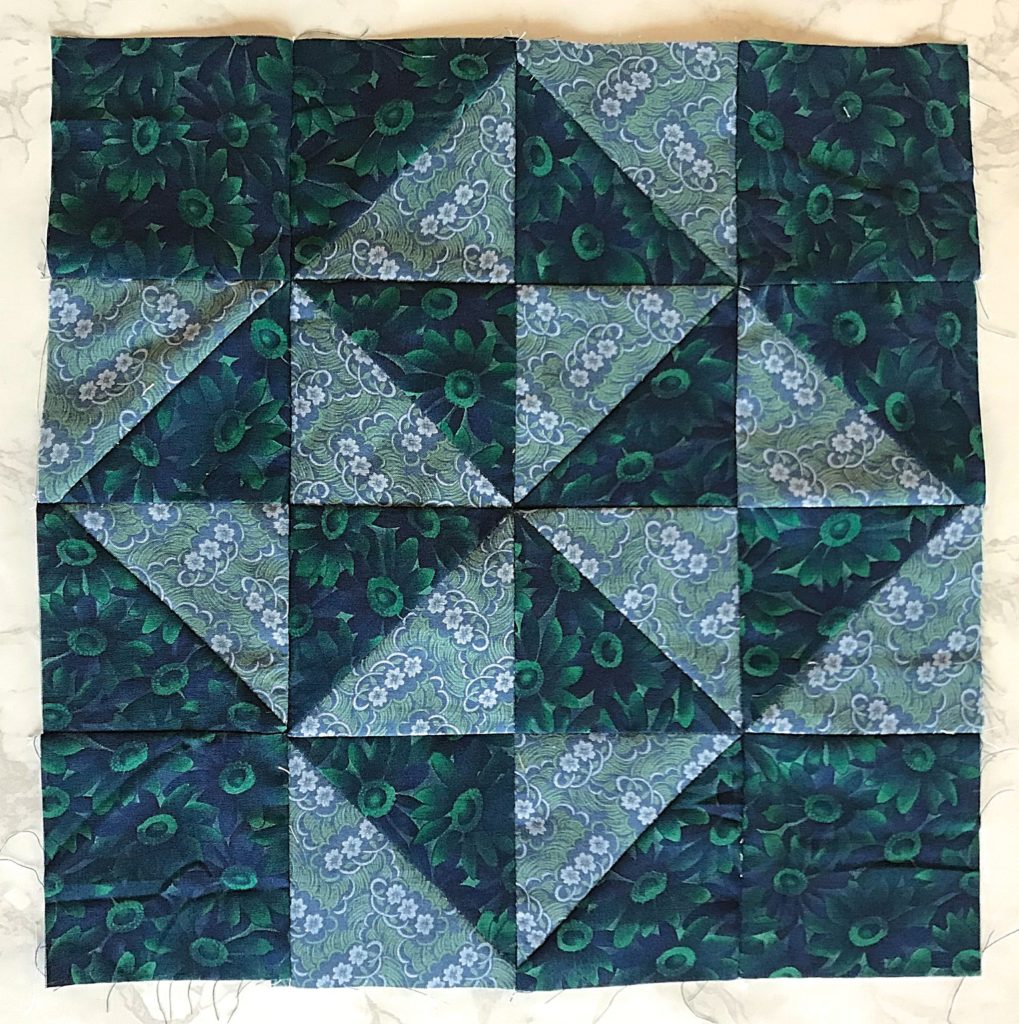 February Monthly Color Challenge Quilt Block