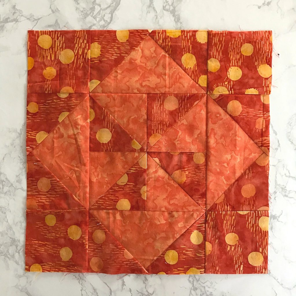 March monthly color challenge block for the Patterns by Jen 2020 quilt along