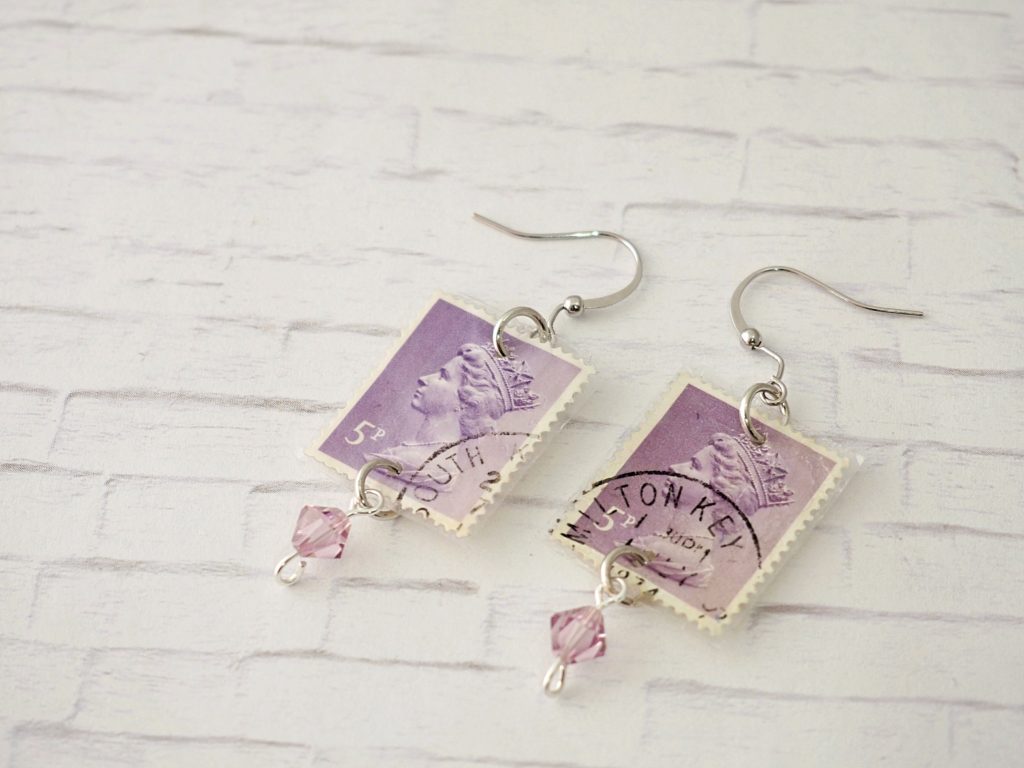 Postage Stamp Earrings Tutorial