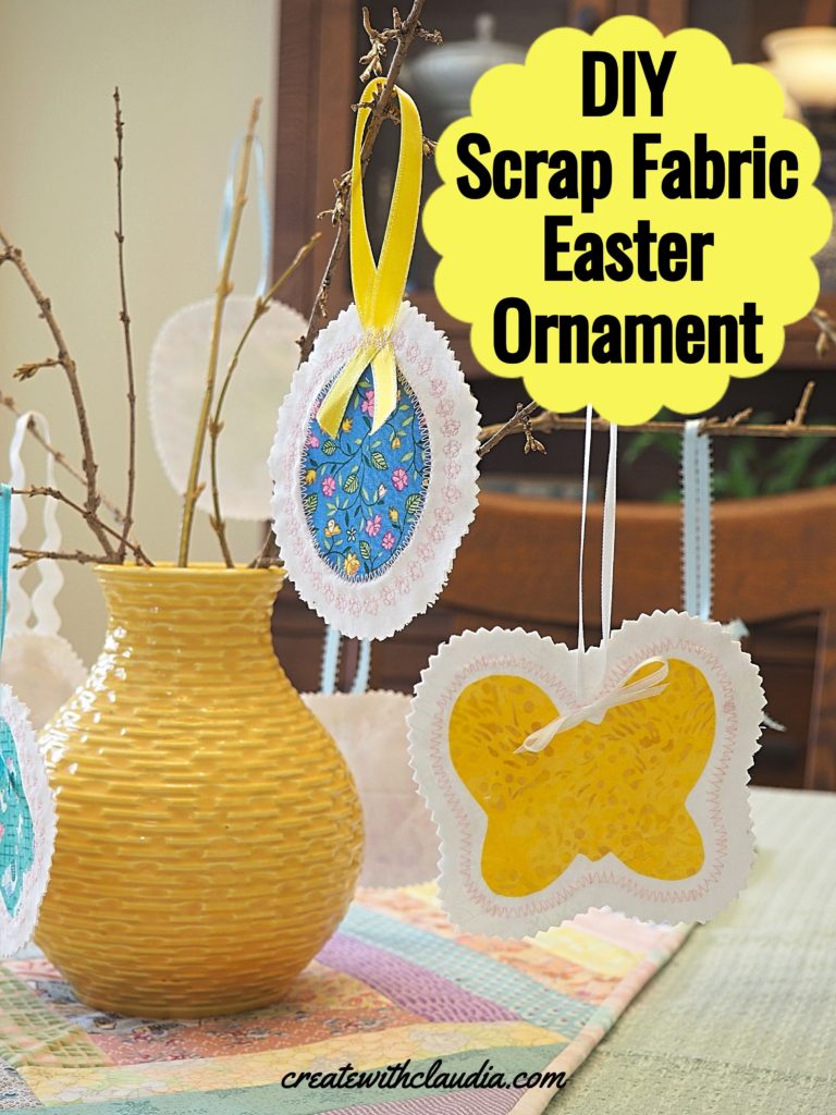 Scrap Fabric Easter Ornaments