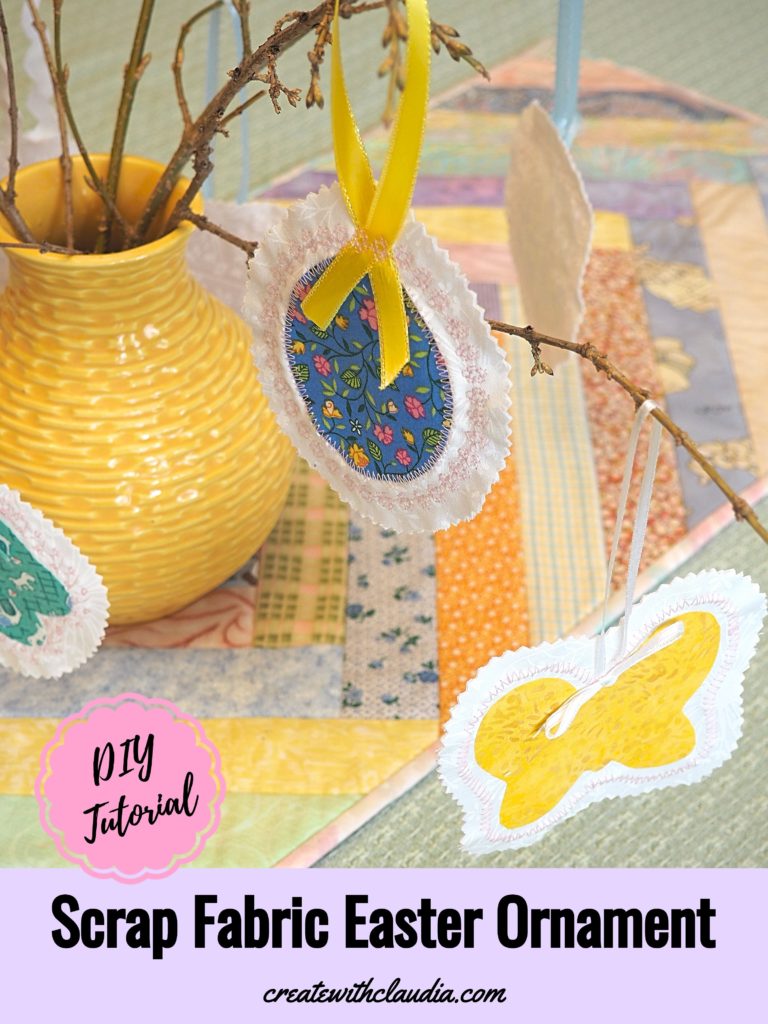 Scrap Fabric Easter Ornaments