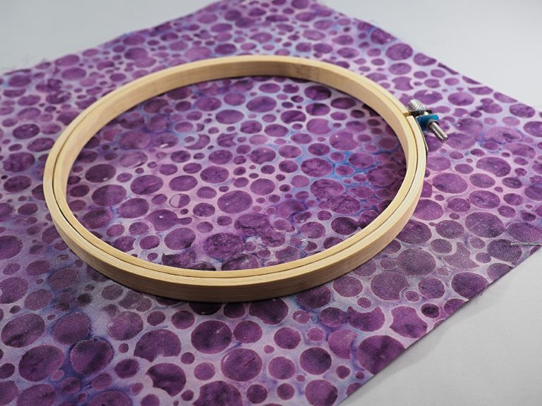 Scrap Fabric Embroidery Hoop Art Create with Claudia