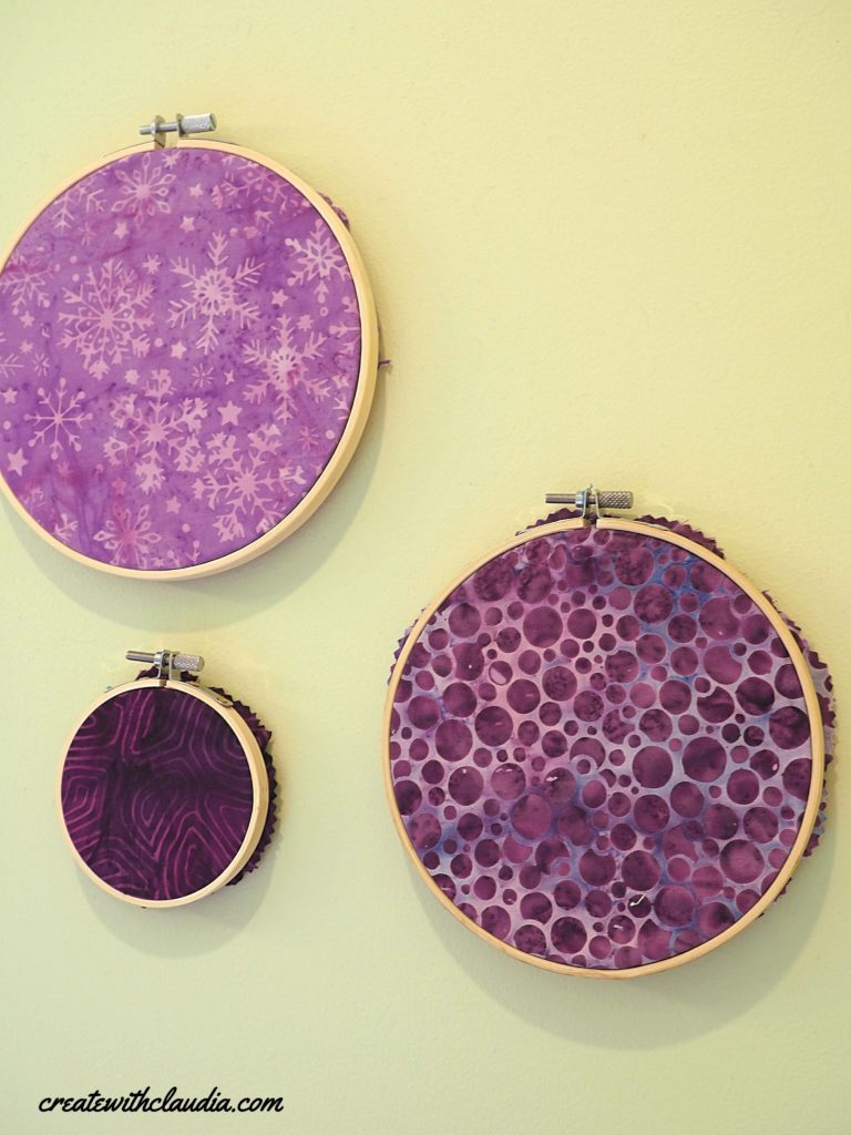 How to Make No-Sew Scrap Fabric Embroidery Hoop Art