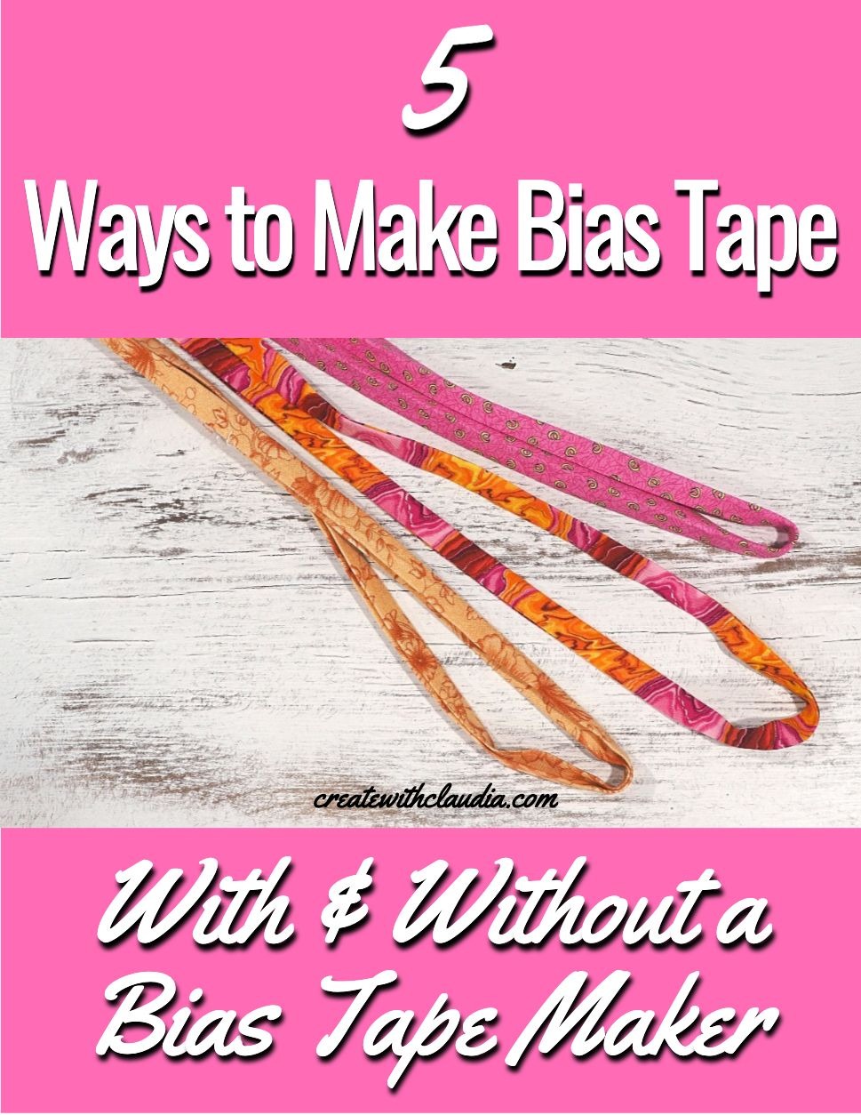 SEW DIY BIAS TAPE, single fold, double fold, continuous bias tape 