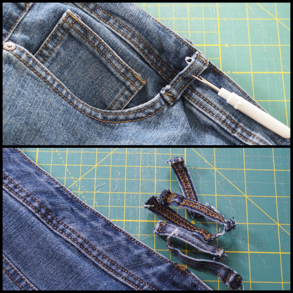 How to Take Apart Jeans for use in Quilts and Crafts - Create with Claudia