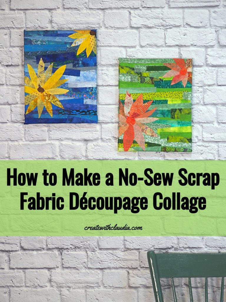 How to Make a Scrap Fabric Découpage Collage
