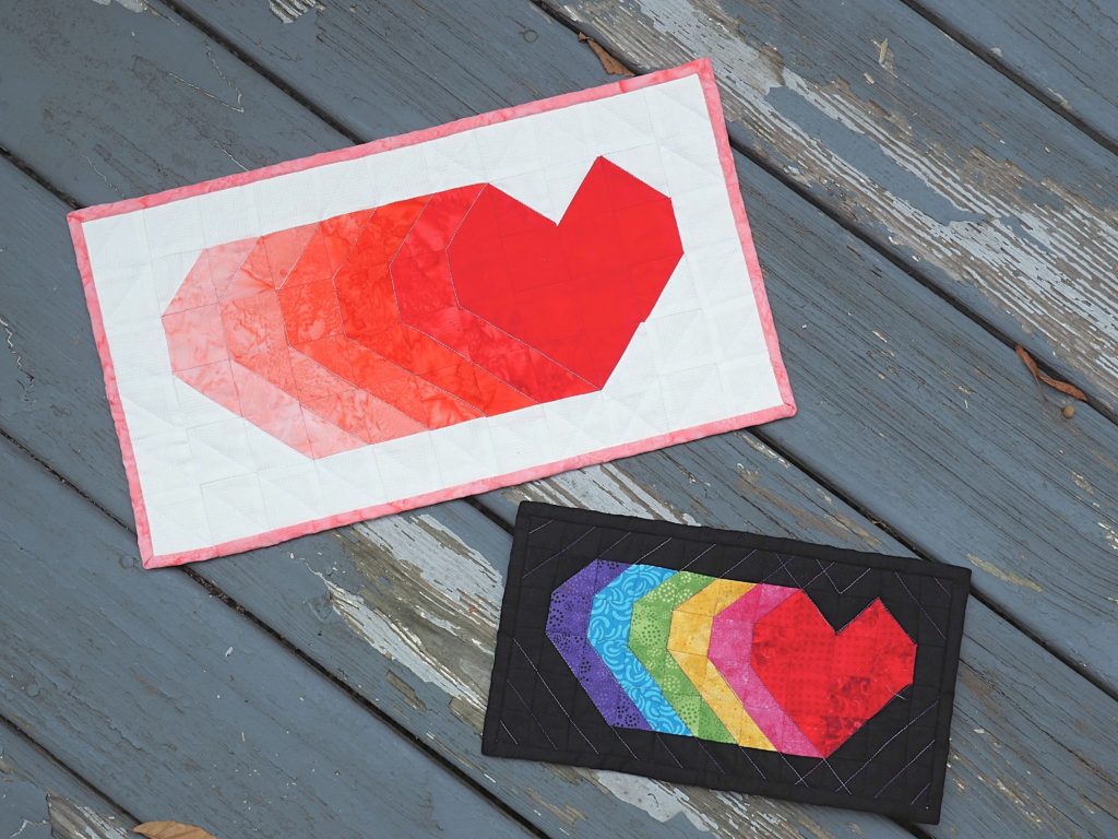 Shooting Hearts Mini Quilt Tutorial and Free Pattern