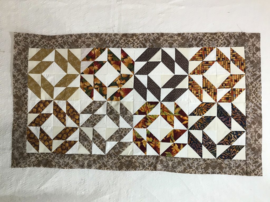 Swirling Leaves Quilted Table Runner Pattern