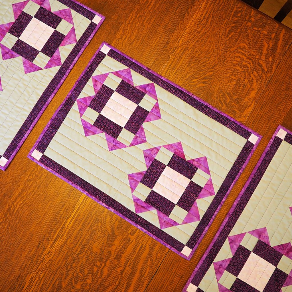 quilted batik placemats pattern