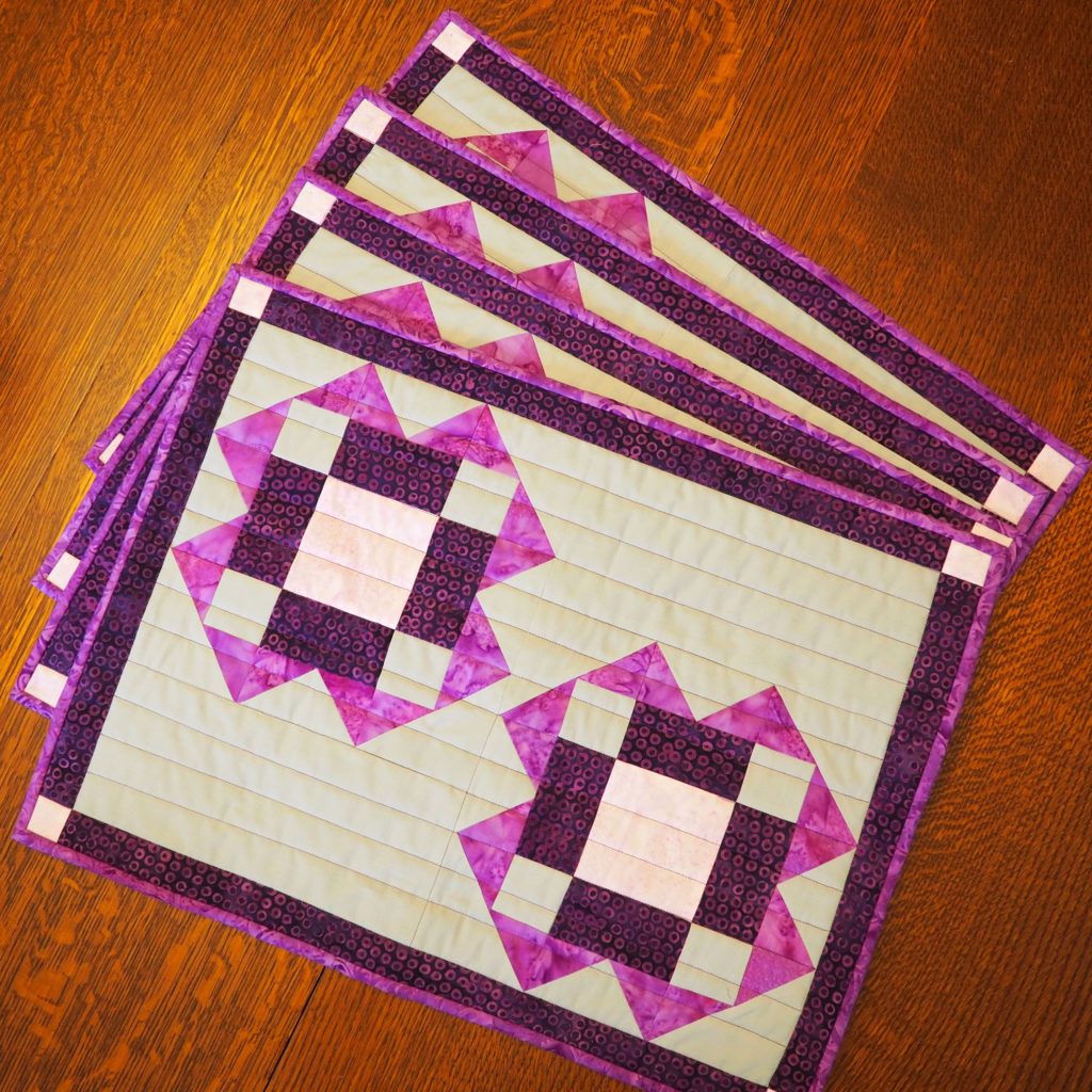 quilted batik placemats pattern