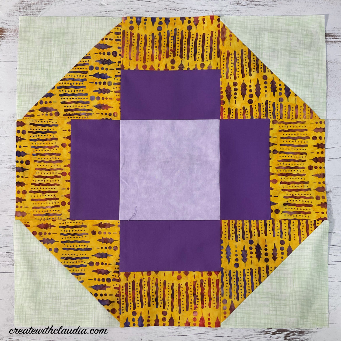 How to Make A Greek Cross Quilt Block Create with Claudia