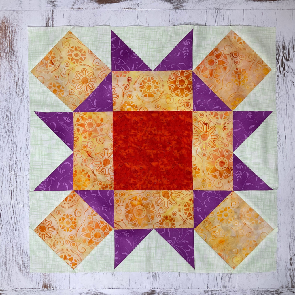 how to make a large rolling squares quilt block