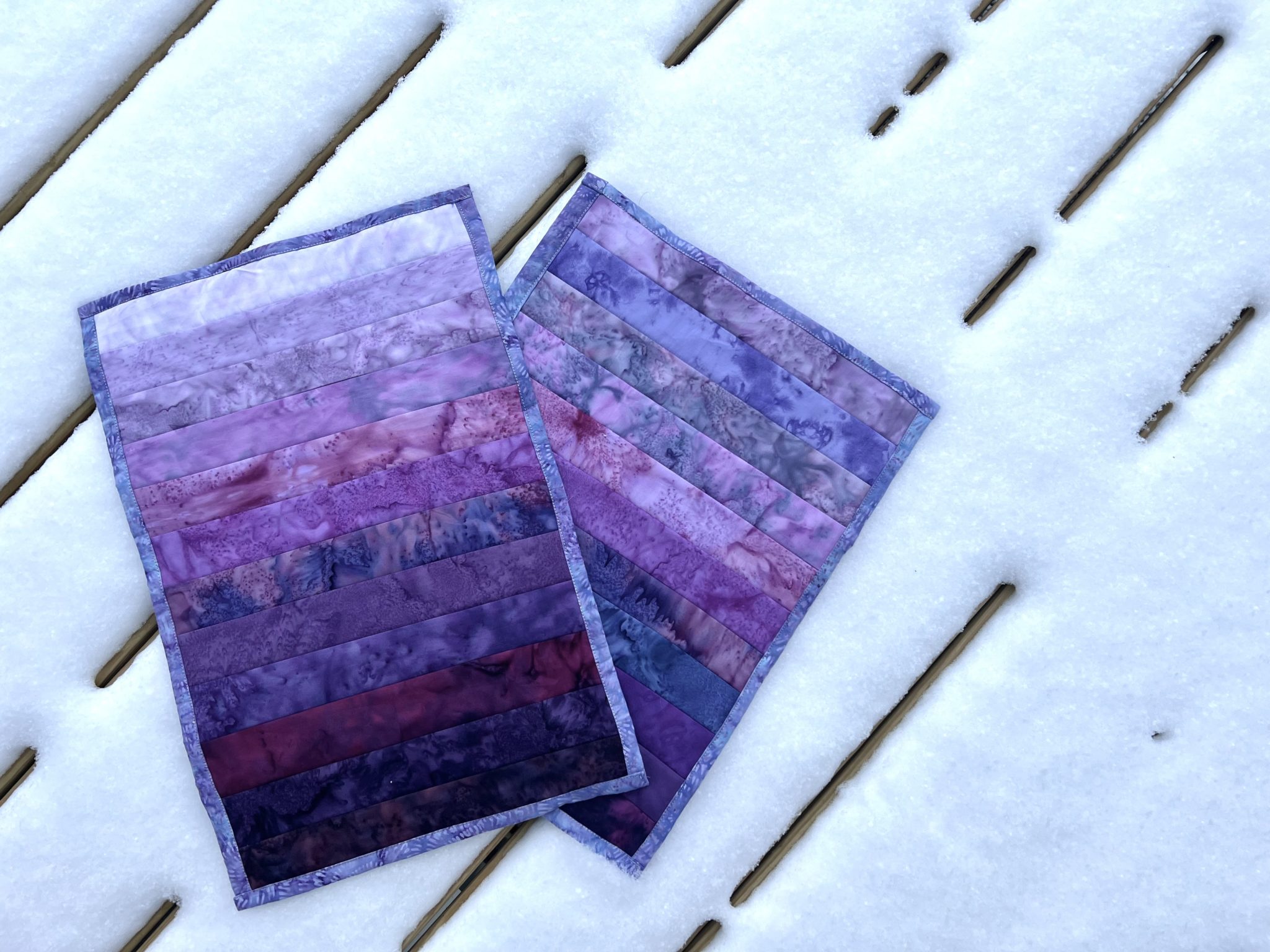 How to Make Self Binding Quilt as You Go Gradient Placemats Create