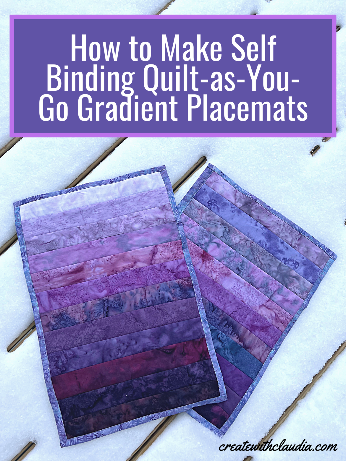 Quilt-As-You-Go Placemats! Fast & simple project that makes great gifts   