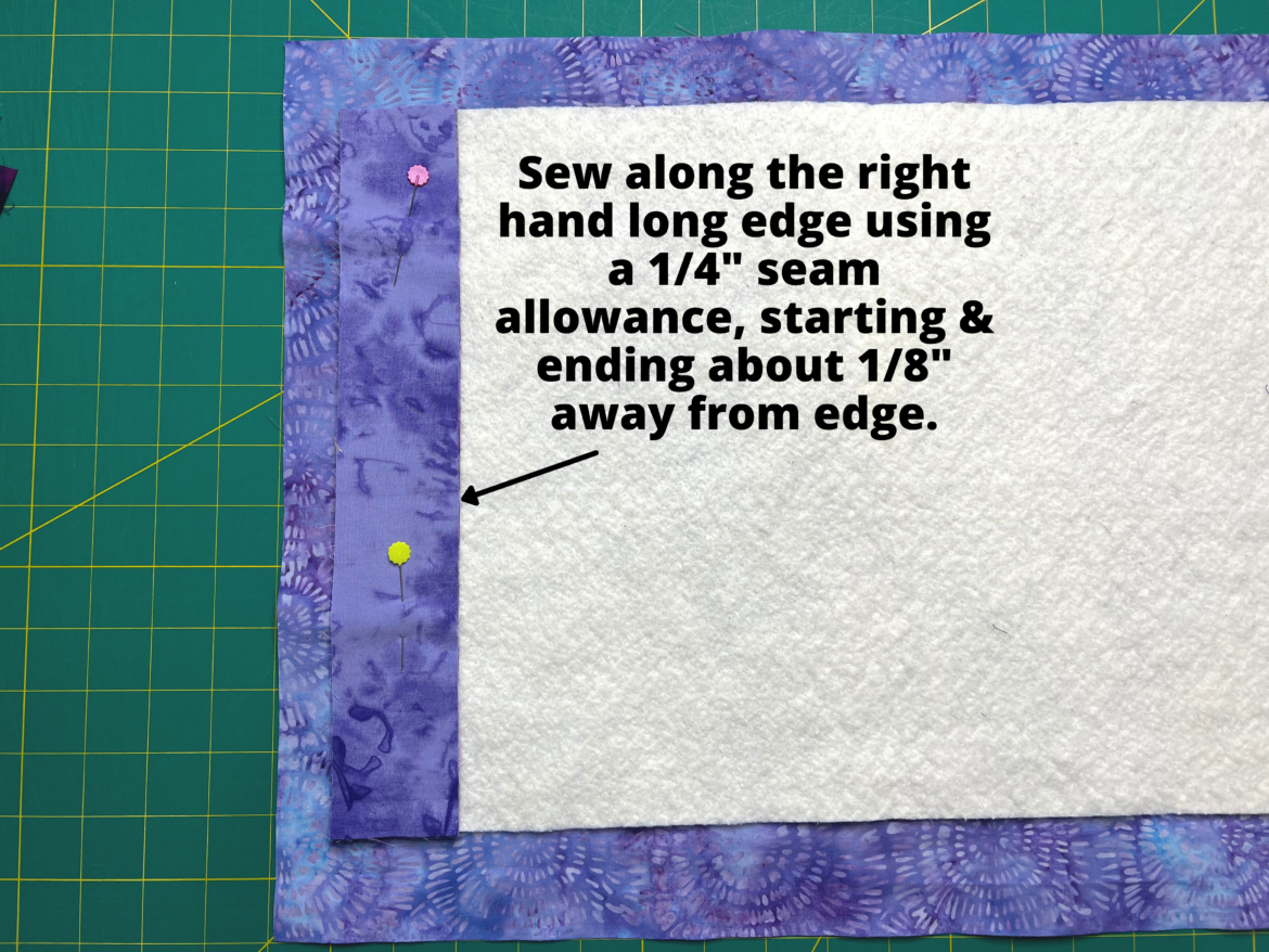 How to Make Self Binding Quilt as You Go Gradient Placemats Create