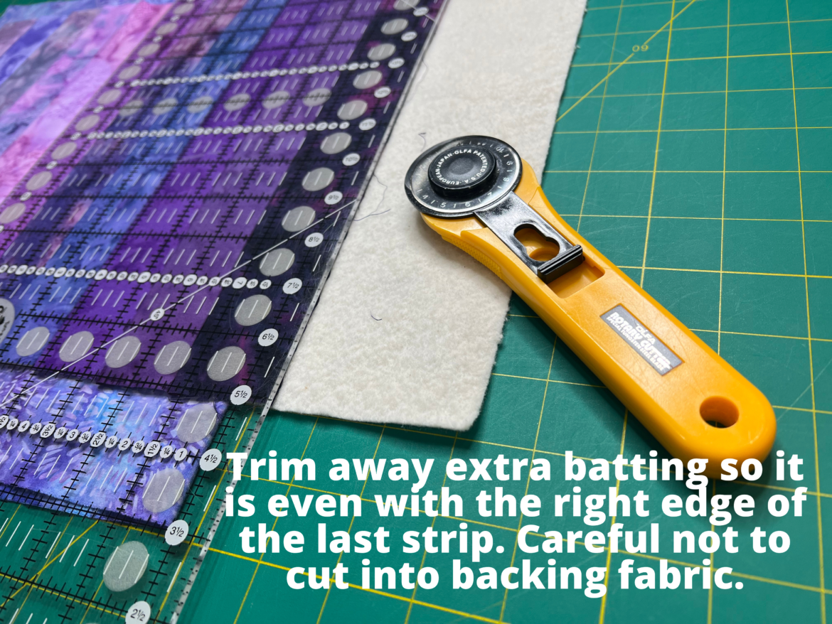 How to Make Self Binding Quilt as You Go Gradient Placemats Create