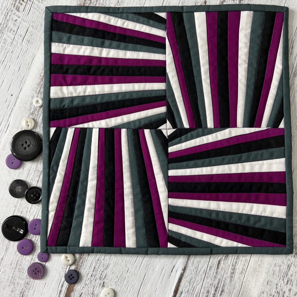 Radiant Strips Paper Pieced Quilt Block & Mini Quilt