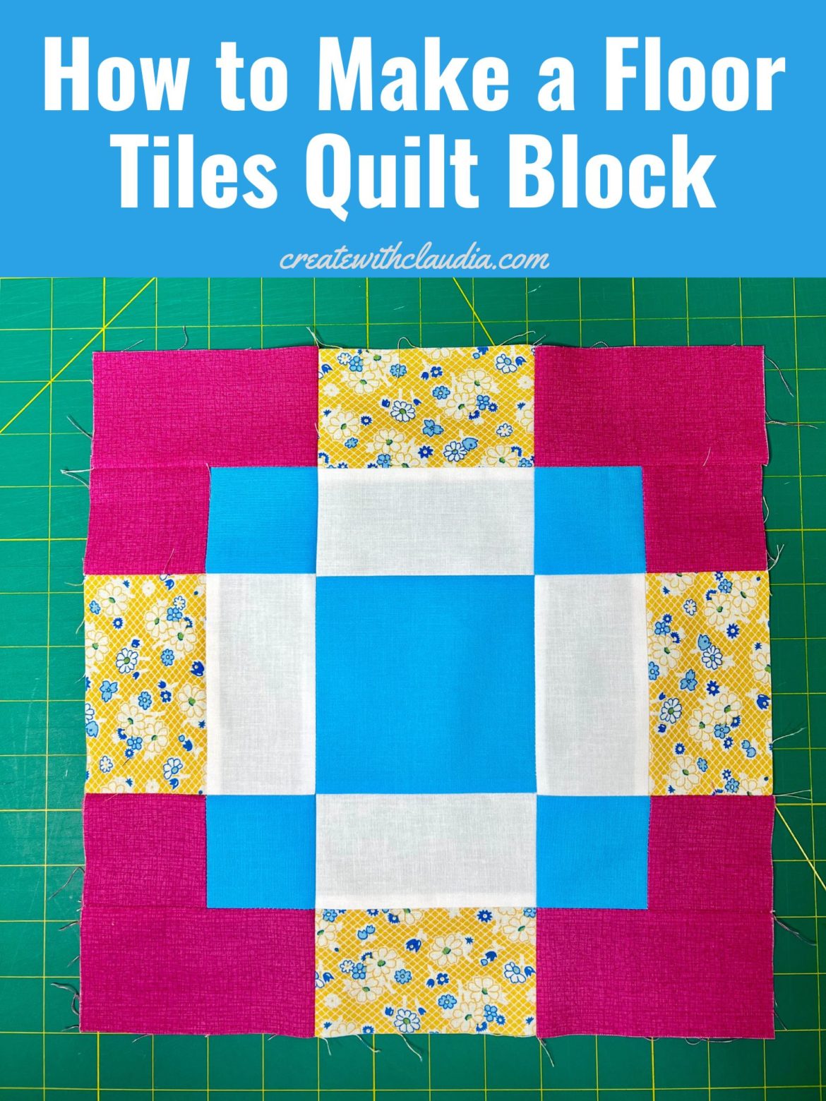 How to Make an Easy Quilt Block with Squares - Create with Claudia