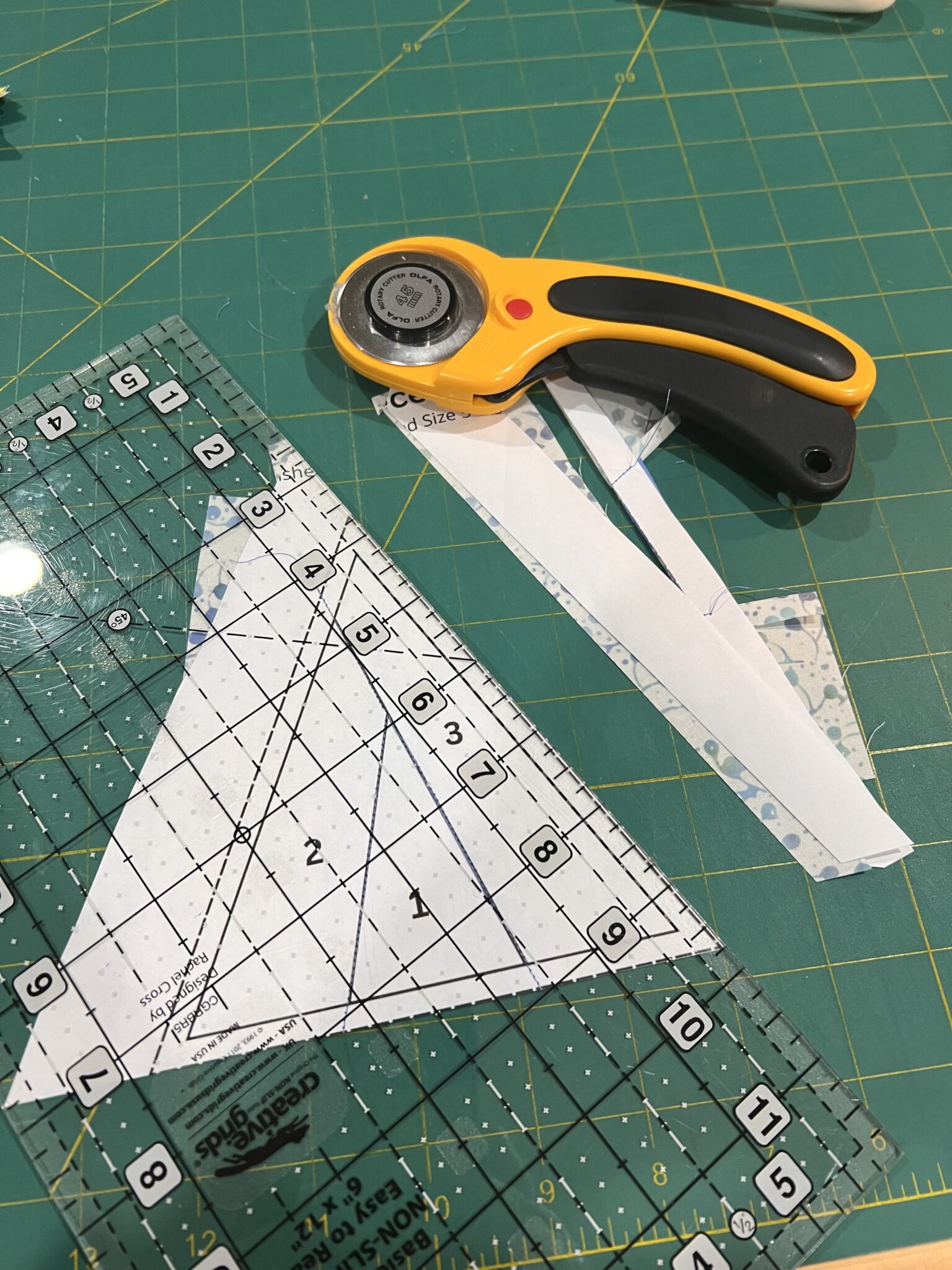 Jeweled Triangles Table Runner - Create with Claudia