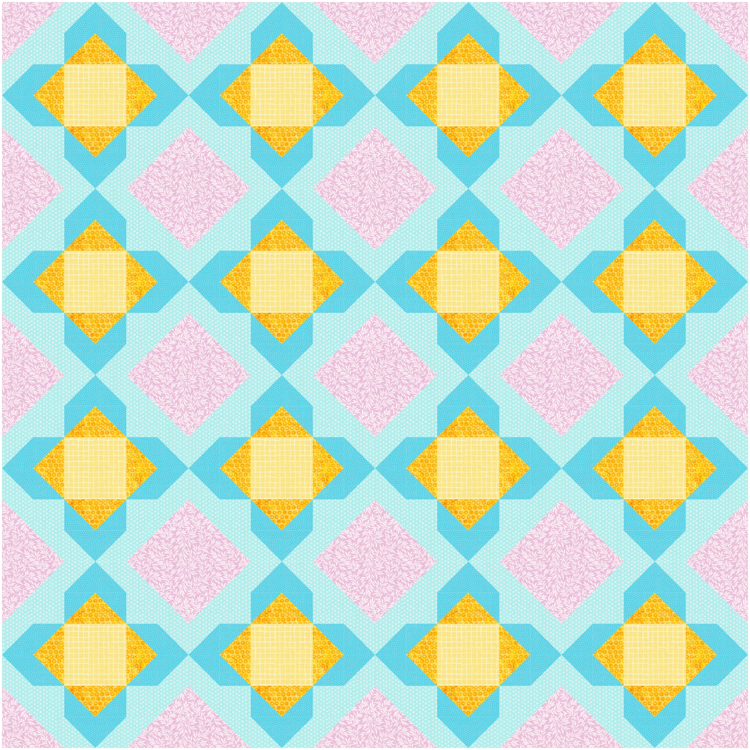 how to recolor the cups and saucers block to make it look like a flower