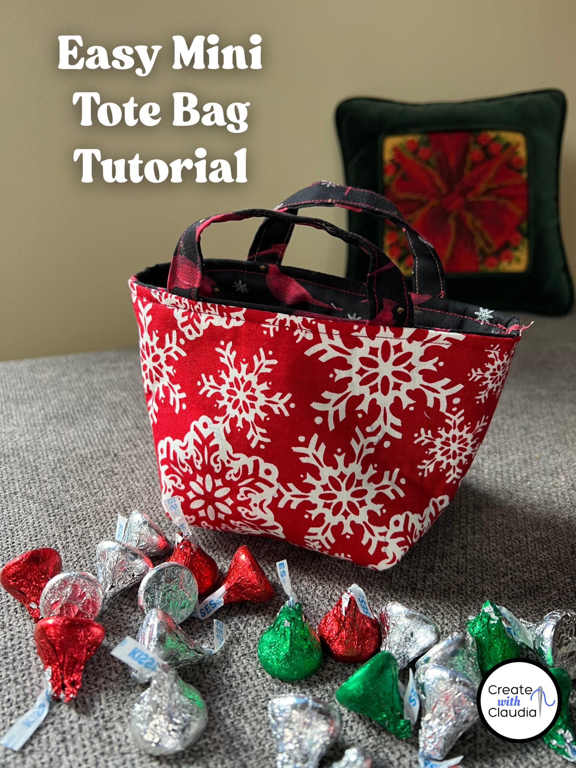 Easy Drawstring Fabric Gift Bag Tutorial - Create with Claudia