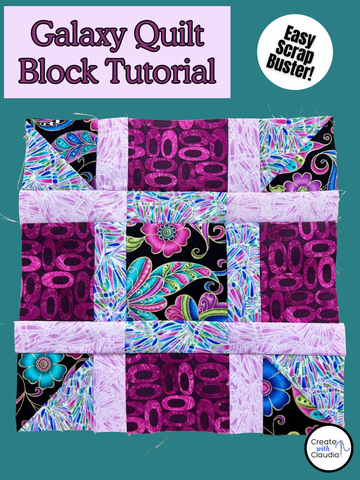 How to Make a Galaxy Quilt Block - Create with Claudia